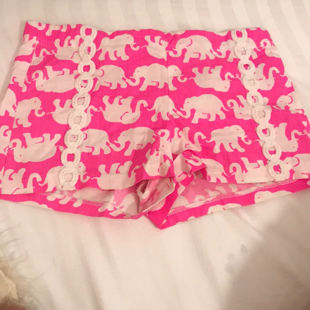 Lilly Pulitzer Liza pink elephant shorts
